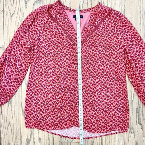 PAIGE Women's Doris Three Quarter Button Front V-Neckline in Papaya Size Small - Picture 12 of 16